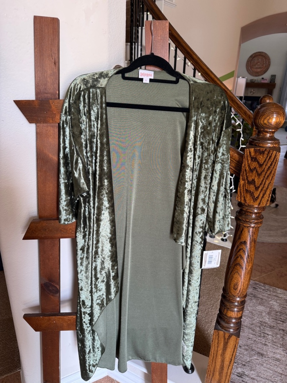 LuLaRoe Olive Green Velvet Swim Coverup